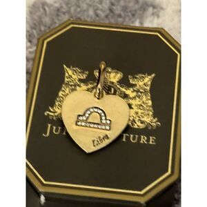 Juicy couture vintage y2k charm jewelry pendant  zodiac libra heart